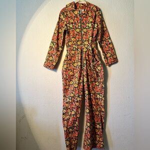 Beautiful retro style hippie floral jumpsuit